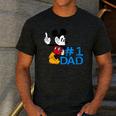Disney Mickey Mouse Father's Day 1 Dad Men's Casual T-Shirt Dark Grey