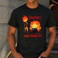 Disney And Pixar’s Elemental Proud Dad Of a Fiery Daughter Men's Casual T-Shirt Dark Grey