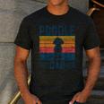 Dog Dad Vintage Poodle Dad Men's Casual T-Shirt Dark Grey