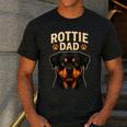 Dog Owner Dad Rottweiler Rottie Dad Men's Casual T-Shirt Dark Grey