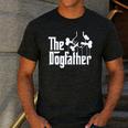 The Dogfather Dog Dad Dog Lover Men's Casual T-Shirt Dark Grey