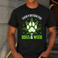 Dogs And Weed Dad Mom Dog Lover Cannabis Marijuana For Men Women Men's Casual T-Shirt Dark Grey