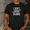 I Don't Shoot Blanks Dad Pregnancy Announcement T-Shirt Men's Casual T-Shirt Dark Grey