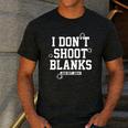 I Don't Shoot Blanks Dad Promoted To Daddy 2024 Father's Day Men's Casual T-Shirt Dark Grey