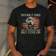 Doodle Dad Goldendoodle Regular Dad But Cooler American Flag Men's Casual T-Shirt Dark Grey