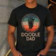 Doodle Dog Vintage Doodle Dad Small Men's Casual T-Shirt Dark Grey