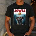 Drooling Boxer Jowls Fawn Dog Mom Dog Dad Burger Men's Casual T-Shirt Dark Grey