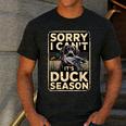 Duck Hunting Dog Sorry I Cant Its Duck Season Dad Joke Men's Casual T-Shirt Dark Grey