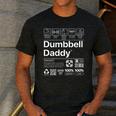 Dumbbell Daddy And Dad Gym Workout Father Men's Casual T-Shirt Dark Grey