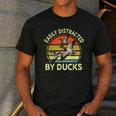 Easily Distracted Duck Hunting Dad Hunter Son Daughter Men's Casual T-Shirt Dark Grey Easily Distracted Duck Hunting Dad Hunter Son Daughter Men's Casual T-Shirt Dark Grey