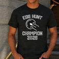 Egg Hunt Champion 2025 First Time Dad Pregnancy Reveal Men's Casual T-Shirt Dark Grey