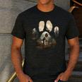 English Springer Spaniel Mountain Paw Dog Mom Dad Men's Casual T-Shirt Dark Grey