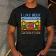 I Like Fantasy Football 3 People Draft Party Dad Men Men's Casual T-Shirt Dark Grey