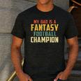 Fantasy Football Dad Champion Vintage Draft Party Men's Casual T-Shirt Dark Grey