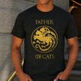 Father Of Cats Shirt Cat Dad Cat Daddy Men's Casual T-Shirt Dark Grey