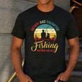 Father Daughter Fishing Partner For Life Retro Matching Dad Men's Casual T-Shirt Dark Grey