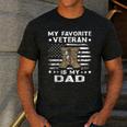 Father Veterans Day My Favorite Veteran Is My Dad For Kids Men's Casual T-Shirt Dark Grey