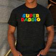 Fatherly Powers Unleashed Gamer Super Dad From Wife & Kids Men's Casual T-Shirt Dark Grey