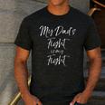 Father's Cancer Support Team My Dad's Fight Is My Fight Men's Casual T-Shirt Dark Grey Father's Cancer Support Team My Dad's Fight Is My Fight Men's Casual T-Shirt Dark Grey