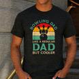 Fathers Day Bowling Dad For Bowling Player Dad Men's Casual T-Shirt Dark Grey