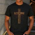 Father's Day Dad Husband Blessed Dad Christian Men's Casual T-Shirt Dark Grey