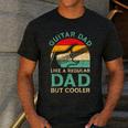 Fathers Day Guitar Dad For Guitarist Music Lover Dad Men's Casual T-Shirt Dark Grey