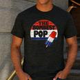 Fathers Day Shirt Cool Dad Bombest Pop Retro 80s Dad Men's Casual T-Shirt Dark Grey