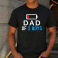 Father's Day Tee Dad Of 2 Boys Man Idea Men's Casual T-Shirt Dark Grey