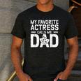 My Favorite Theatre Actress Dad Theatre Dad Theatre Father Men's Casual T-Shirt Dark Grey