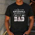 My Favorite Baseball Player Calls Me Dad Shirt Father's Day Men's Casual T-Shirt Dark Grey