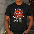 My Favorite Basketball Player Calls Me Pop Pop Funny Dad Men's Casual T-Shirt Dark Grey