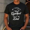 My Favorite Gymnast Calls Me Dad Mat Sports Gymnastics Men's Casual T-Shirt Dark Grey