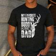 My Favorite Hunting Buddy Calls Me Dad Deer Animal Hunter Men's Casual T-Shirt Dark Grey