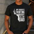 My Favorite Hunting Buddy Calls Me Dad Shirt Men Deer Hunter Men's Casual T-Shirt Dark Grey