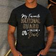 My Favorite National Guard Calls Me Dad Military Family Men's Casual T-Shirt Dark Grey