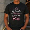 My Favorite Princess Calls Me Dad Birthday For Dad Daughter Men's Casual T-Shirt Dark Grey