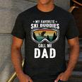 My Favorite Ski Buddies Call Me Dad For Ski Dad Men's Casual T-Shirt Dark Grey