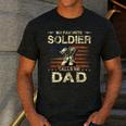 My Favorite Solider Calls Me Dad Proud Army Dad Men's Casual T-Shirt Dark Grey
