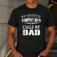 My Favorite Swimmer Calls Me Dad Vintage Swim Pool Men's Casual T-Shirt Dark Grey