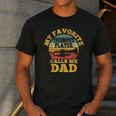 My Favorite Trumpet Player Calls Me Dad Father Vintage Men's Casual T-Shirt Dark Grey