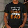 My Favorite Veterinarian Calls Me Dad Fathers Day Men's Casual T-Shirt Dark Grey