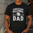 My Favorite Volleyball Player Calls Me Dad Fathers Day Sport Men's Casual T-Shirt Dark Grey