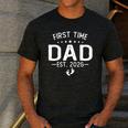 First Time Daddy New Dad Est 2026 Shirt Fathers Day Men's Casual T-Shirt Dark Grey