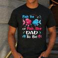 Fish He Or Fish She Gender Reveal Family Matching Dad Men's Casual T-Shirt Dark Grey