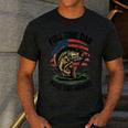 Fishing 4th July Full Time Dad Part Time Hooker On-Back Men's Casual T-Shirt Dark Grey