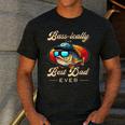 Fishing Father's Day Dad Fisherman Birthday Graphic Men's Casual T-Shirt Dark Grey