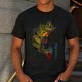 Fishing Shirts PEACOCK BASS Fishing Art Shirt For Dad Men's Casual T-Shirt Dark Grey