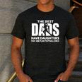 Flag Football Girl Dad Proud Father Of Girl Playing Sports Men's Casual T-Shirt Dark Grey