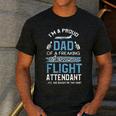 Flight Attendant Shirt For Dad Father Flight Attendant Men's Casual T-Shirt Dark Grey