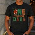 Football 1st Year One Down Dada Birthday For Dad Daddy Men's Casual T-Shirt Dark Grey